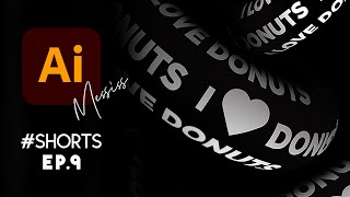 Poster Design | Typography Donuts Effect in Illustrator #Shorts