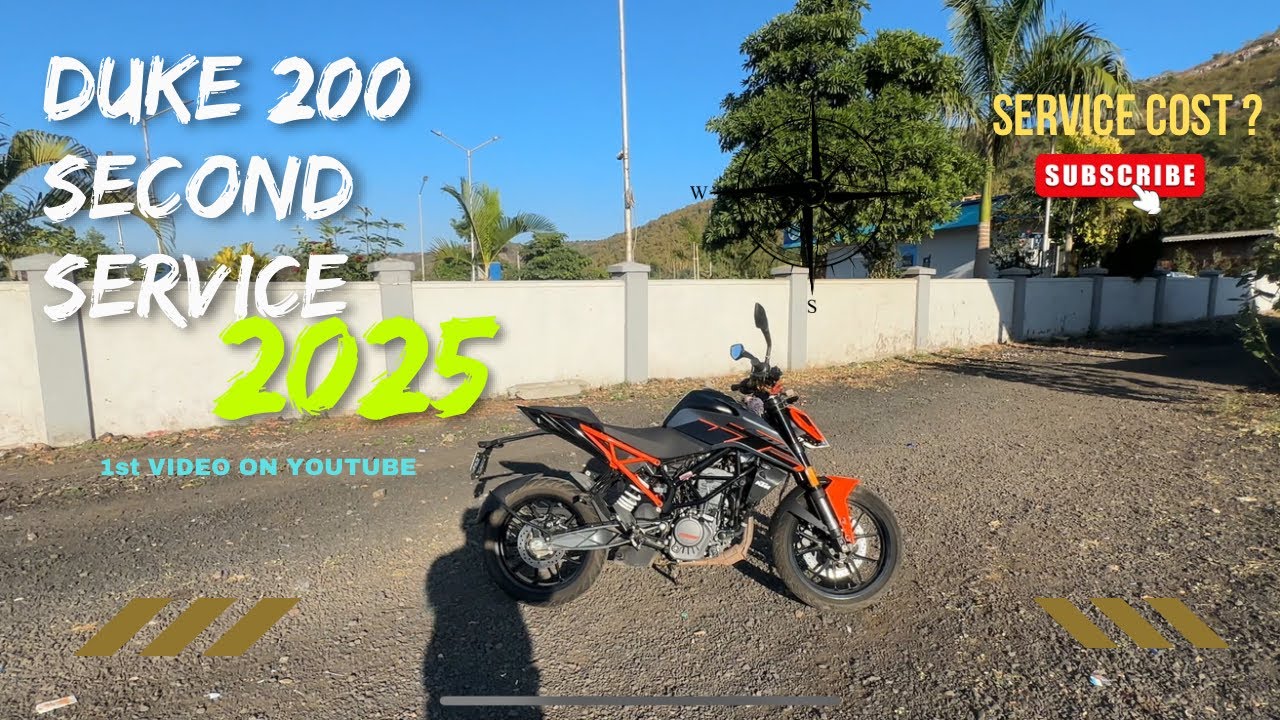 KTM DUKE 200 TFT METER 2025 SECOND FREE SERVICE | DUKE 5000KM SERVICE  | DUKE SECOND SERVICE COST |