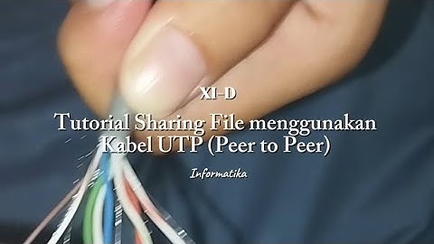 Tutorial Sharing File menggunakan Kabel UTP (Peer to Peer)