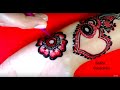Multi-colour Heart Shape Mehndi Design | Lovely Heart Henna Design |  2018