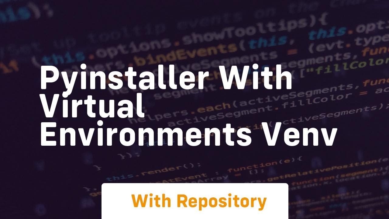 Pyinstaller with virtual environments venv - YouTube