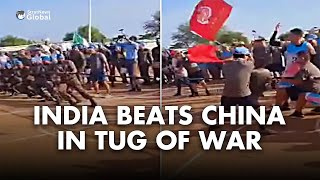 Chinese vs Indian troops tug of war. Watch who emerged a winner #china #tugofwar #indiachina #army