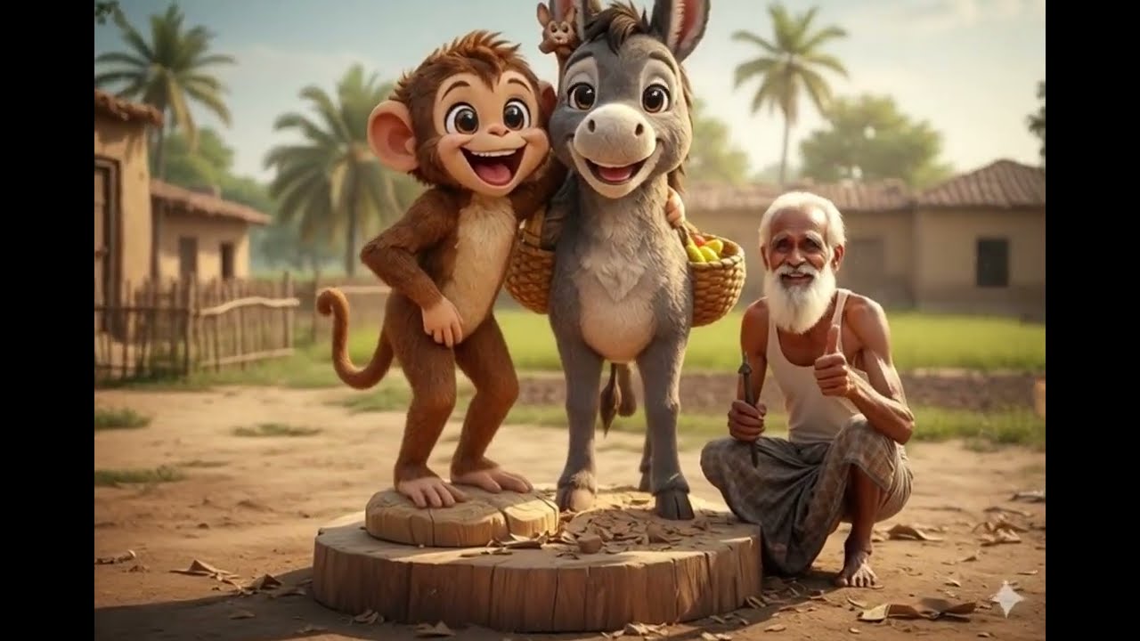 Donkey vs Monkey statue🐴🐒 