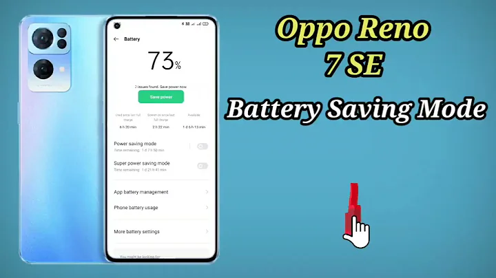 Battery Saving Mode in Oppo Reno 7 SE , Oppo Reno 7 SE Me Battery Saving Mode Kaise Enable Kare