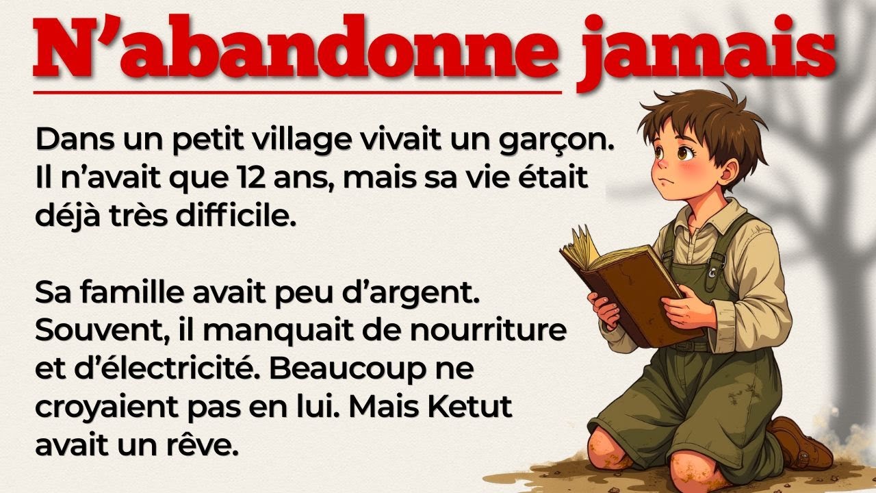 Le garçon qui n’a jamais abandonné | Learn French with Easy Stories (A1-A2)