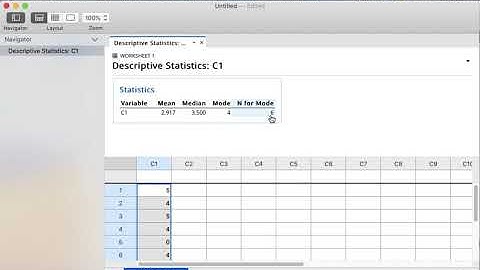 Minitab 19: Calculating Numerical Measures
