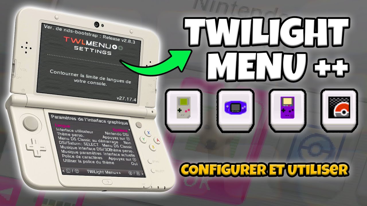 Les meilleurs réglages pour TWiLight Menu++ (3DS / 2DS / DSi) - YouTube