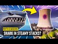 What Happens When a SHARK Jumps into STEAMY STACKS? Fortnite Myth Chasers