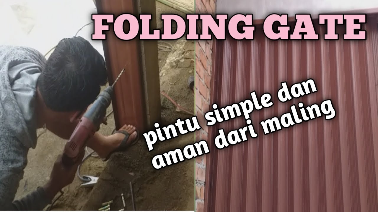 Cara pasang folding gate || tutorial pasang folding gate || folding ...