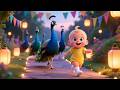 Baby at Peacock Party | Colorful Dance Song for Kids | Fun Celebration Nursery Rhyme Adventure