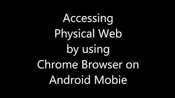 Physical Web notification in Chrome browser on android