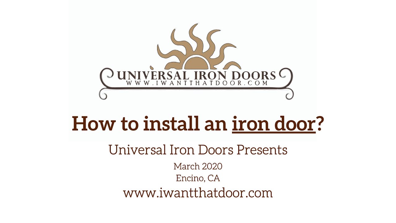 How to install an iron door (10 Minutes Video) YouTube