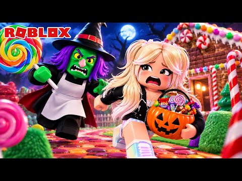 ESCAPANDO DA BRUXA DOS DOCES 🍭 ROBLOX (Roblox Escape da bruxa dos doces)