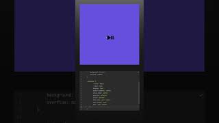 Creating an Animated Pause/Play Button in Pure CSS 🎛️✨ #shorts