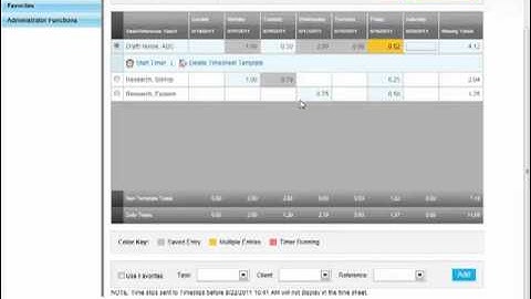 Sage Timeslips eCenter Timesheet Entry