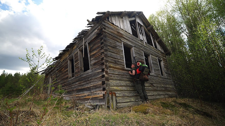 3 days in the wild taiga. An old abandoned house made of wood. Wild fishing.