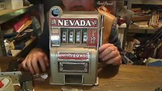 Nevada Las Vegas Mini Slot Machine.  Betting on Finds of a Garage Sale For a Jackpot Haul with Luck
