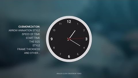 Analog Clock Creator After Effects Templates