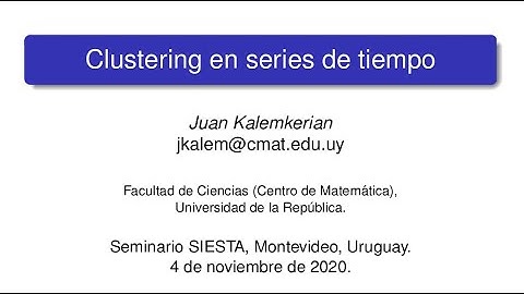 Clustering en series de tiempo