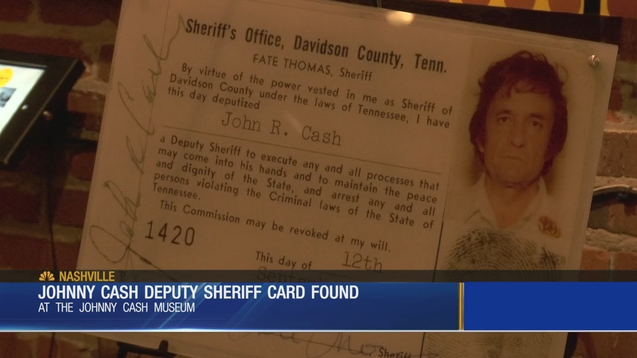 Davidson sheriff donates Johnny Cash's ID card to museum