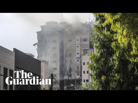 Smoke rises in Gaza City after Israel airstrike