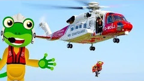 Gecko and The Rescue Helicopter | Gecko's Real Vehicles | Educational Videos For Toddlers