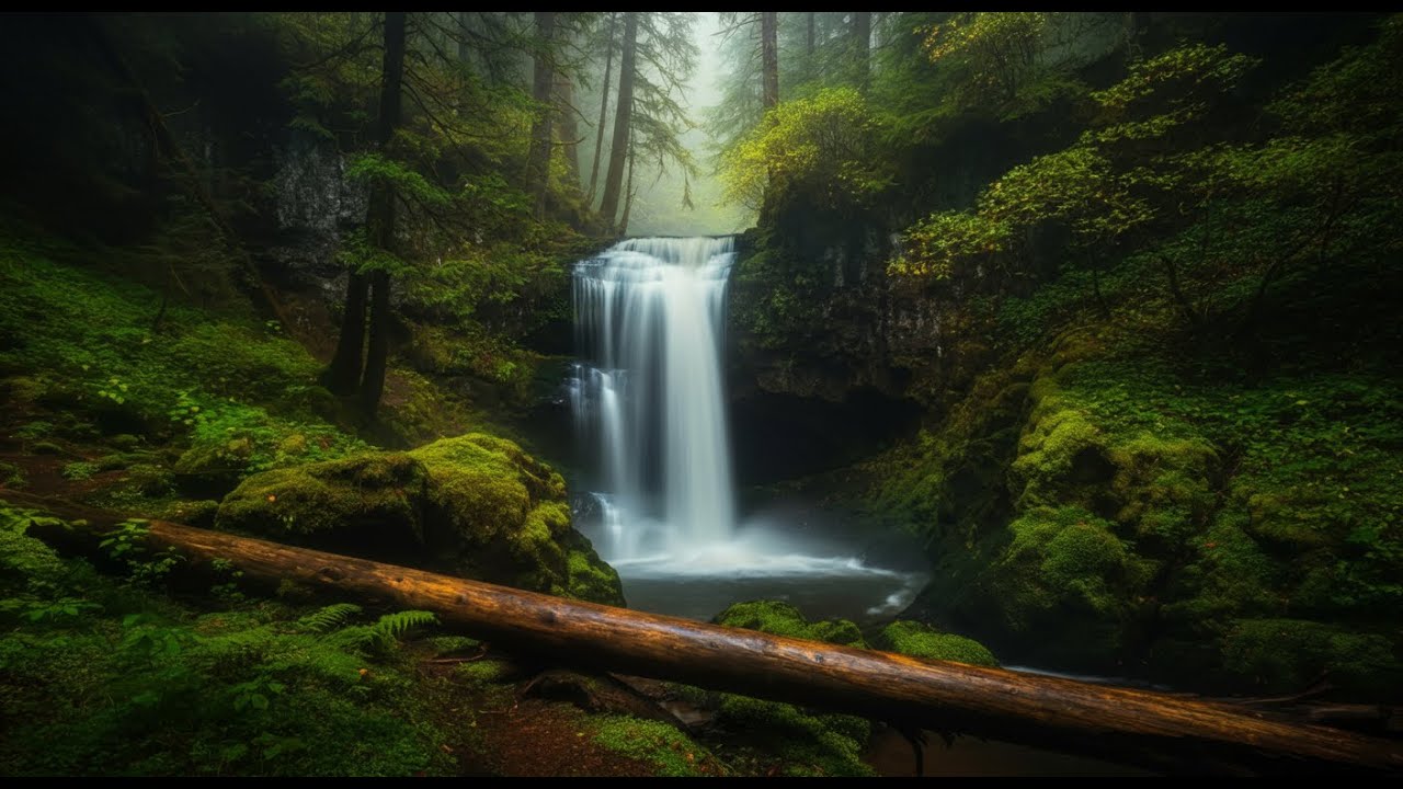 Relajación Extrema: Cascada Secreta 4K en Bosque Profundo | Sonidos Naturaleza Pura