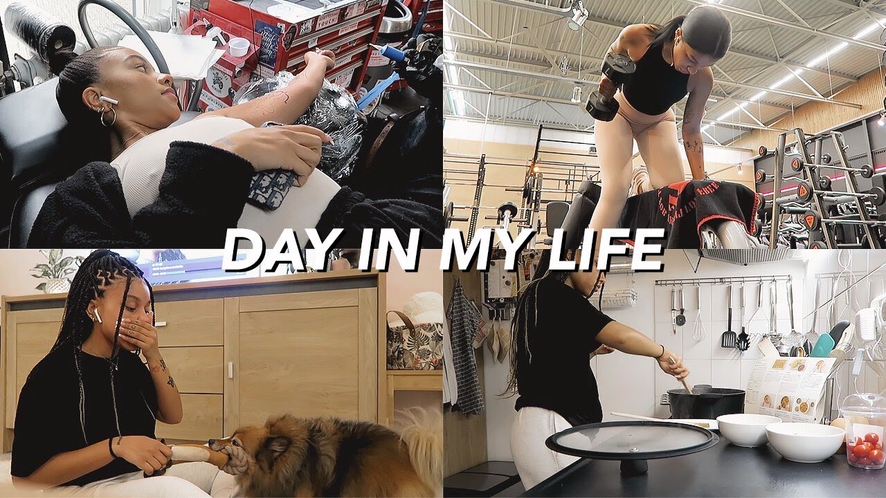 DAY IN MY LIFE #23 | a new tattoo, fresh box braids + cook with me.