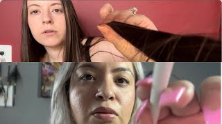 ASMR| Salon Roleplay- Styling your hair &amp; doing your makeup ft. @asmrmidnight  💤