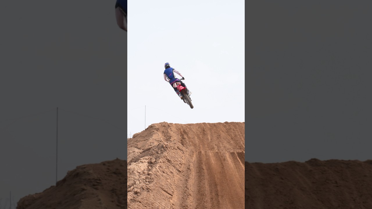 Drifting Honda CRF450RWE around track 🔥