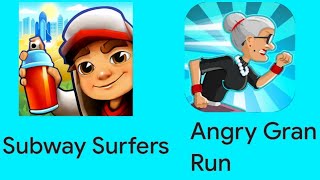 Subway Surfers V/S Angry Gran Run COMPARE GAME || BY. GAMERZ TOPER screenshot 3