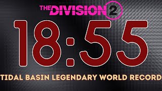 WORLD RECORD Tidal Basin Legendary In 18 Minutes (Glitchless) | The Division 2