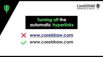 CorelDRAW tips&tricks - how to turn off or edit the automatic hyperlinks