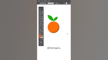 How to Create This Simple Fruit Icon in Illustrator 🍊✨ #vectorart  #illustratortutorial #frameguru