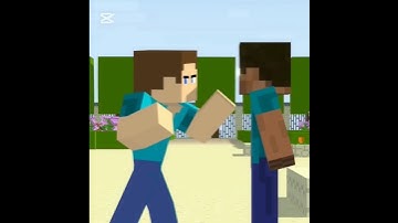 Steve VS Herobrine 2 #minecraft #fightscene #shorts #omnidirectional