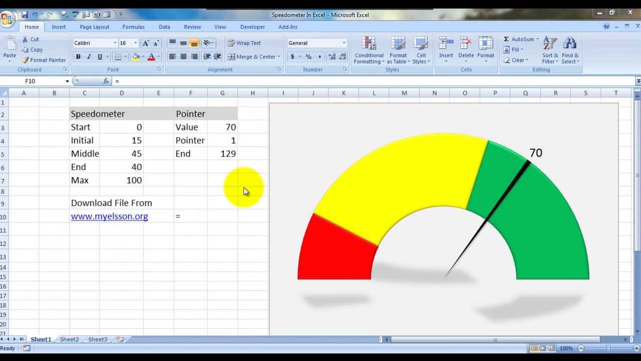 How To Create A Gauge Chart In Excel 2016