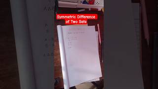 Symmetric Difference of Two Sets #JEE #11thclass #pcm #JEEmains #maths