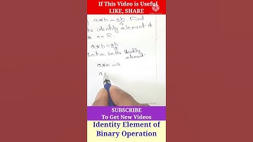 (9)Identity Element of Binary Operation / NCERT Class12 Mathematics / Relations and Functions