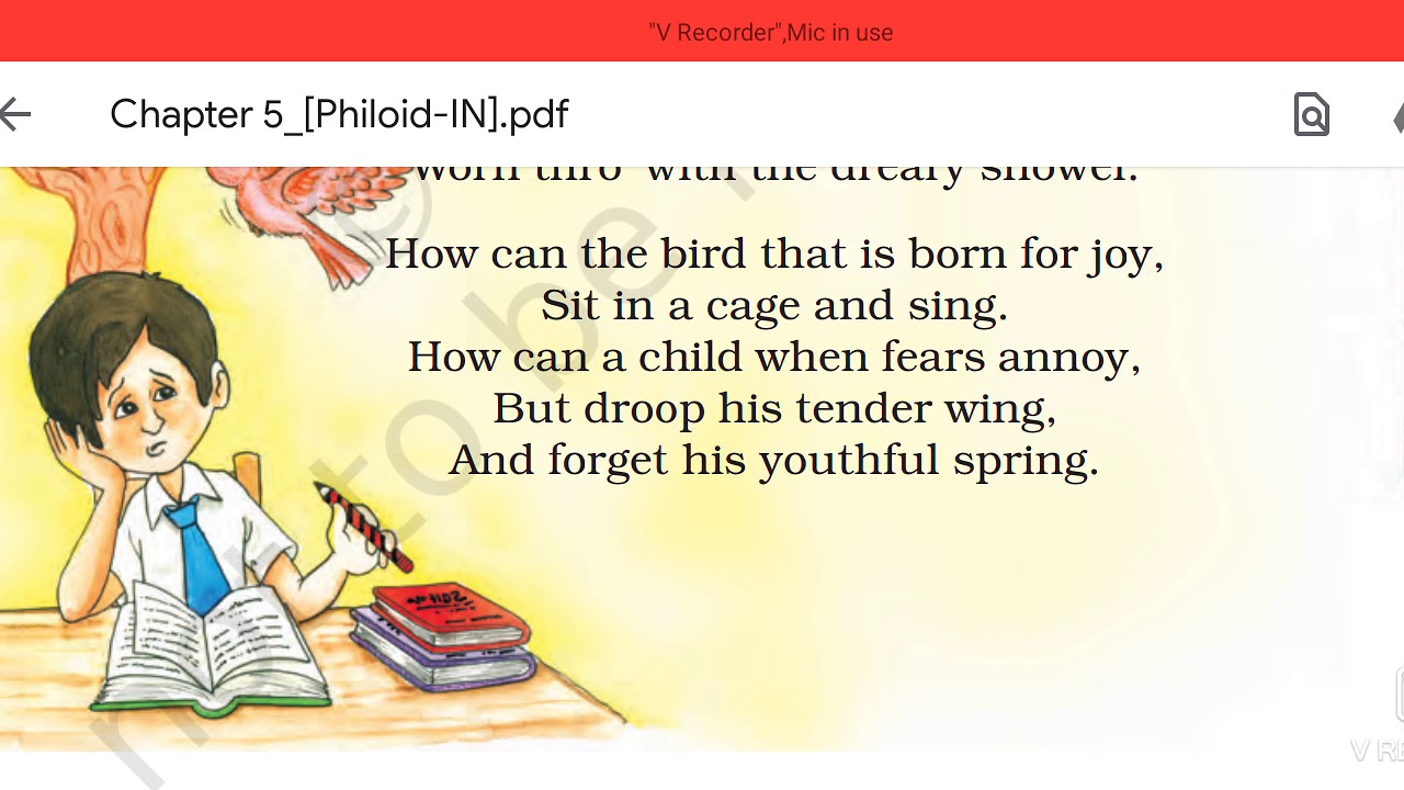 The School Boy class 8th English YouTube