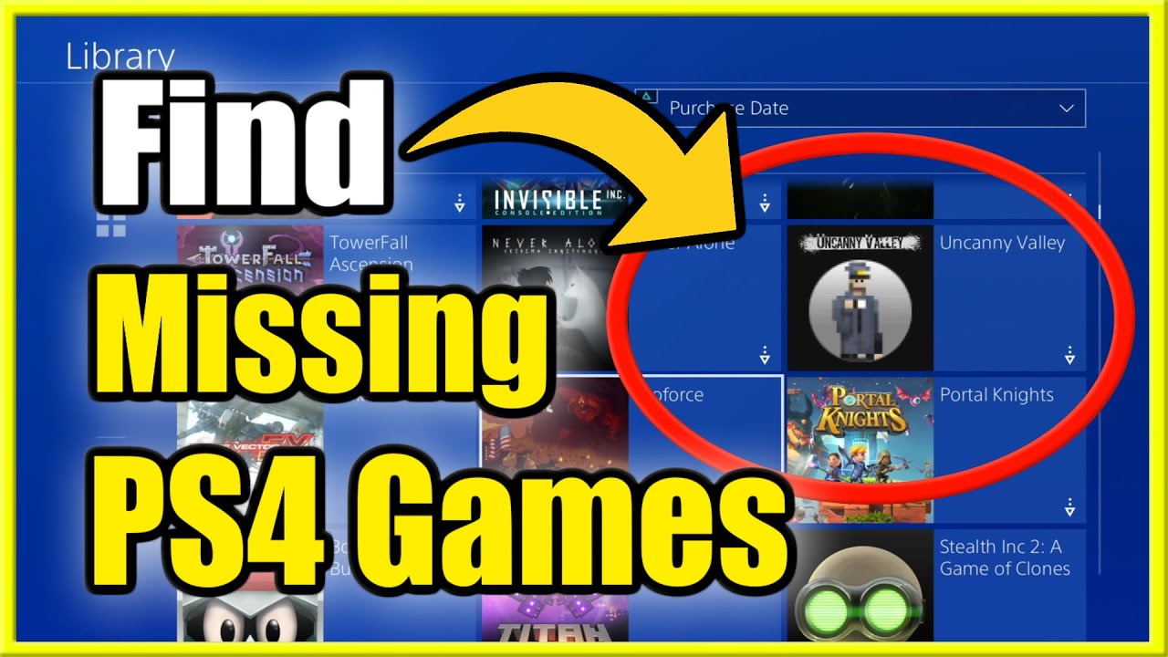 utålmodig forhåndsvisning samtale How to Find Missing or Deleted Game in PS4 Library! (Best Tutorial!) -  YouTube