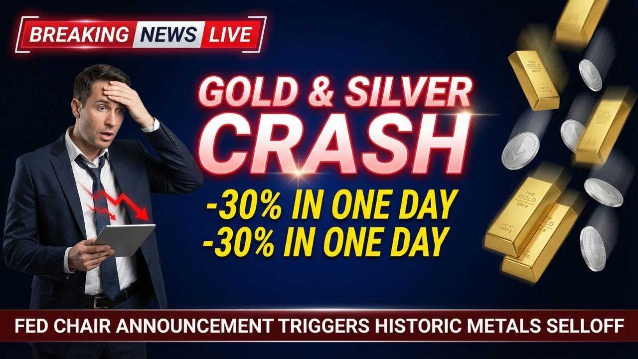 🚨 СРОЧНО: Золото рухнуло на 9%, серебро упало на 30% за один день после шокирующего назначения Тр...