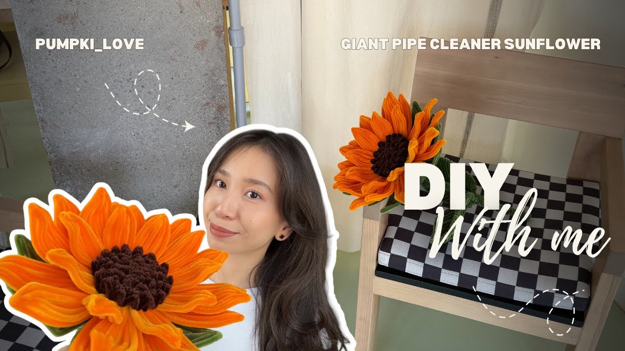 Гигантский подсолнух своими руками из ершиков для чистки труб — обязательно попробуйте своими руками