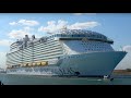 Wonder of the Seas and Norwegian Prima Depart Port Canaveral