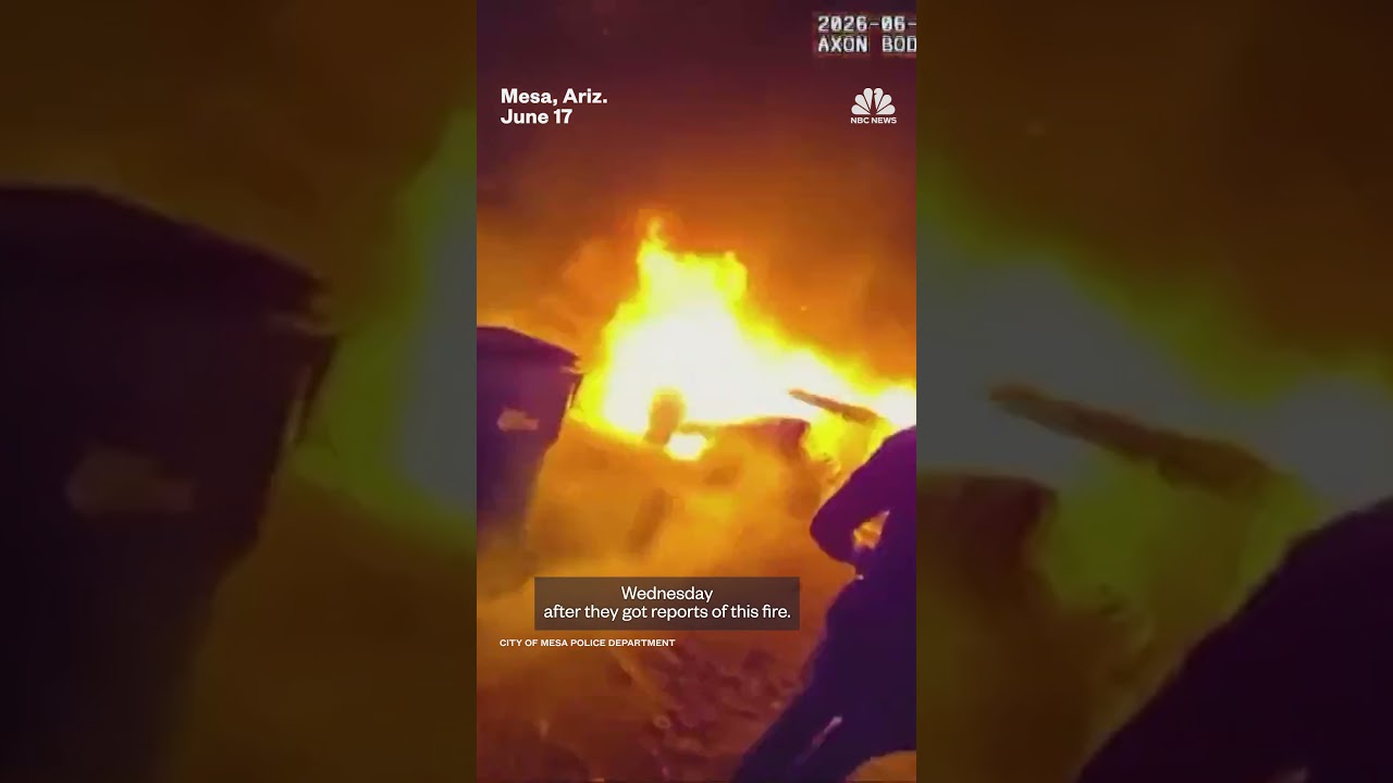 Bodycam video captures the moment Arizona police officers run into burning home. Bodycam video captures the moment Arizona police officers run into burning home.