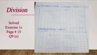 Class 4 Math Video 9b Division Ex no  1c Q no  7 to 10 answers