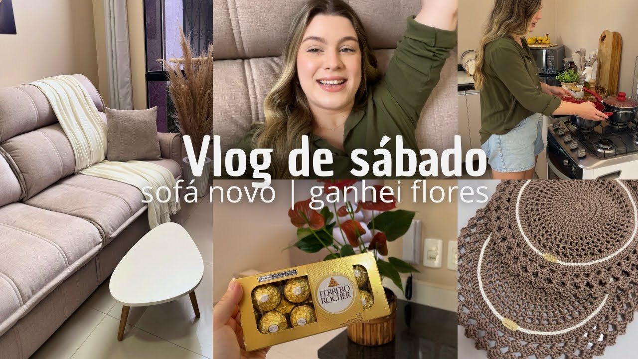 ROTINA DE SÁBADO EM CASA | dia das mulheres, flores, sofá novo e comprinhas