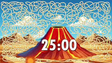 25 Minute Volcano 🌋 Timer Bomb 💣 | Confetti Eruption