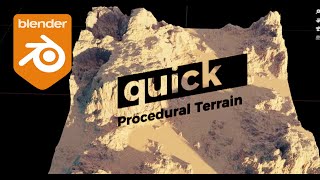 Blender Quick Procedural Terrain & Water Addon