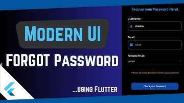 "Forgot Password UI" using Flutter | Modern App UI Design (No Voice, Speed Build)