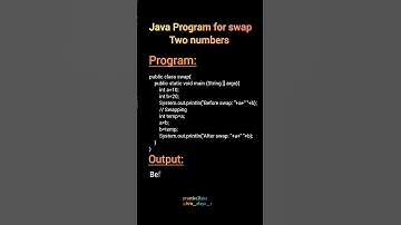 Java program for swapping two numbers ✨#javaprogramming #java #swap .......